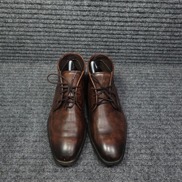 Ecco Shoes Mens 7 Brown Melbourne Leather Chukka Boots Lace Up Casual Dress